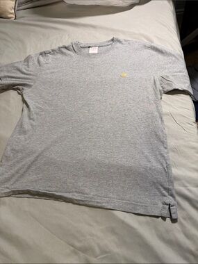 Brooks Brothers Light Heather Gray Short-Sleeve Crewneck Tee with Yellow Logo